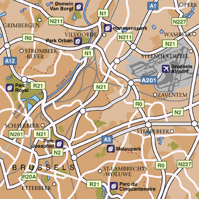 Brussels Area Map