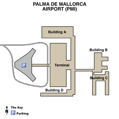 Palma de Mallorca Airport Map