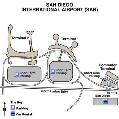 San Diego International Airport Map